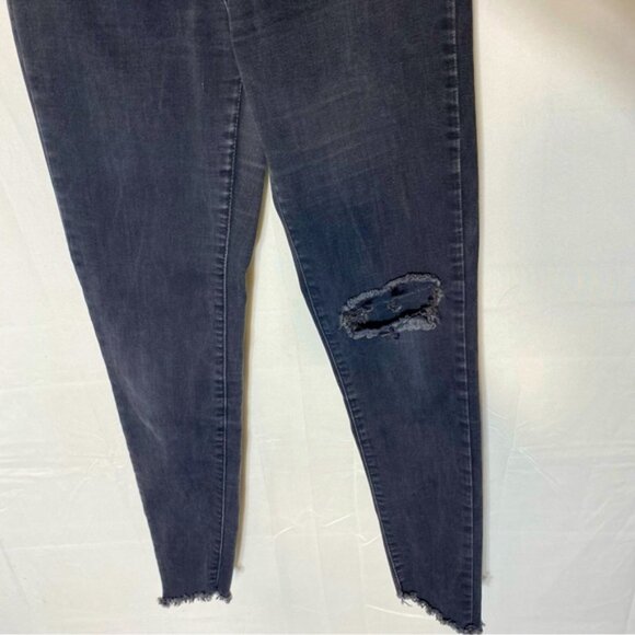 Levi’s Washed Black Black Tab Mile High Super Skinny Distressed Raw Hem Jeans 27 - Picture 11 of 15